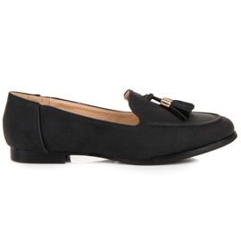 Vices Mocasini cu franjuri negru Vices Mocasini cu franjuri negru