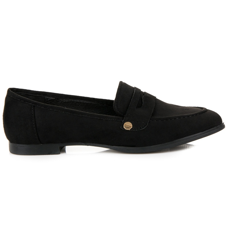 Seastar Mocasini din piele intoarsa negru