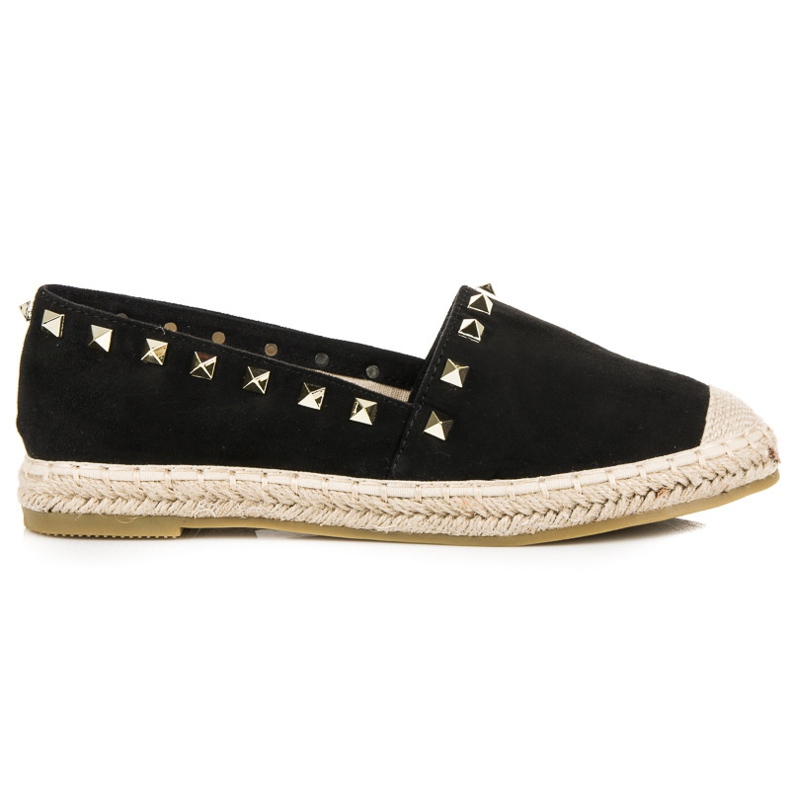 Seastar Espadrile din piele intoarsa cu crampoane negru