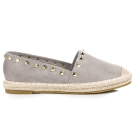 Seastar Espadrile din piele intoarsa cu crampoane gri