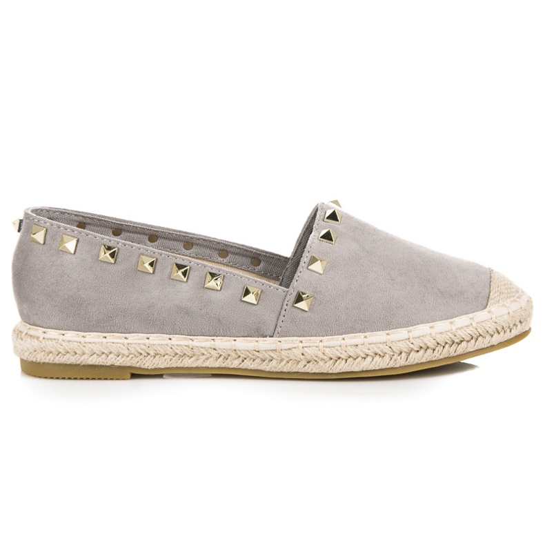 Seastar Espadrile din piele intoarsa cu crampoane gri Seastar Espadrile din piele intoarsa cu crampoane gri