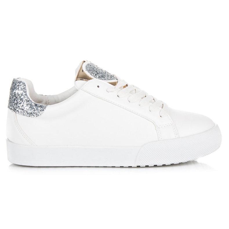 Vices Tenisi albi cu inimă dulce gri