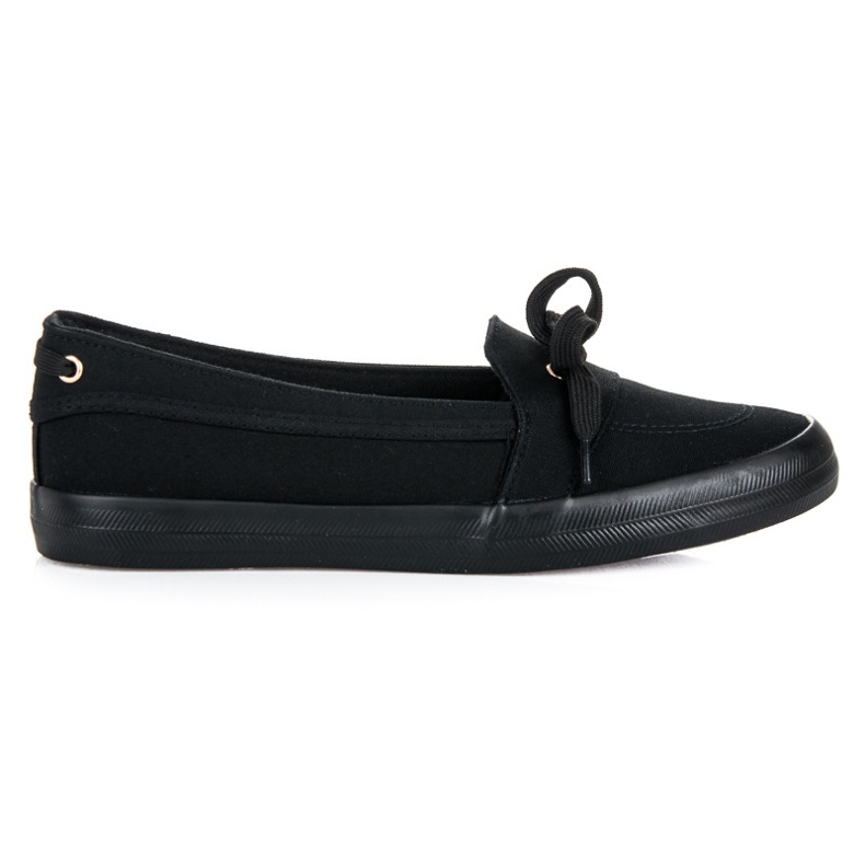 Seastar Tenisi negri cu slip-on negru