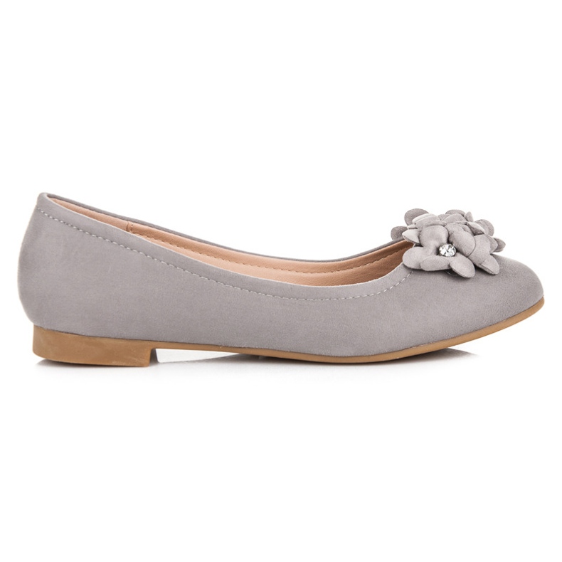 Vices Balerini de dama cu flori gri Vices Balerini de dama cu flori gri