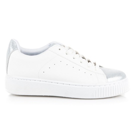 Adidași cu imprimeu șarpe legat alb gri