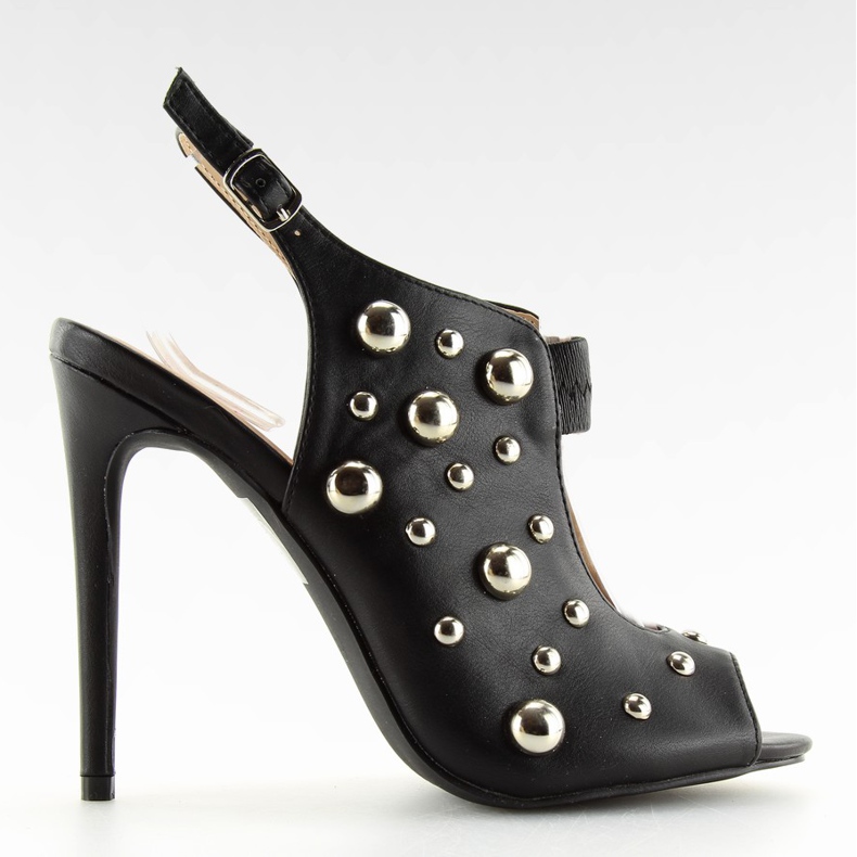 Sandale negre cu crampoane negre 708-11 Negru