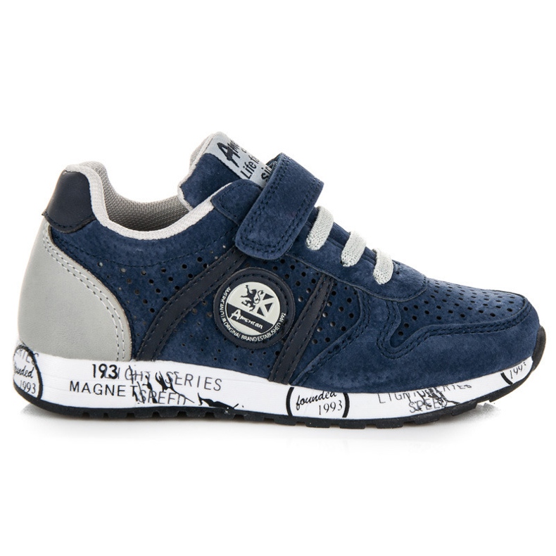 American Club Adidași cu bandă elastică și velcro albastru