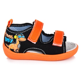 American Club Papuci cu vârf deschis negru