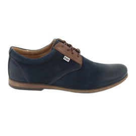 Riko Pantofi din piele pentru bărbați 777 Blue Navy albastru Riko Pantofi din piele pentru bărbați 777 Blue Navy albastru