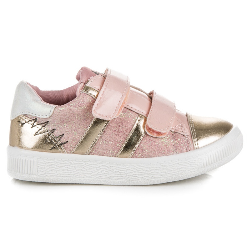 American Club Adidasi club american cu sclipici galben