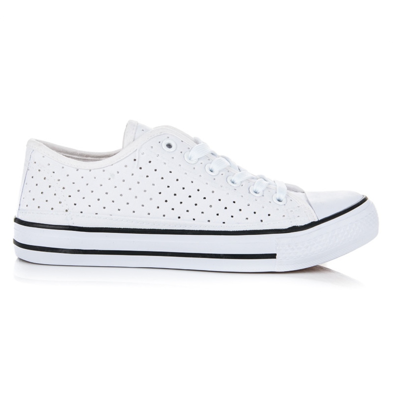 Tenisi clasici ajurati alb Tenisi clasici ajurati alb