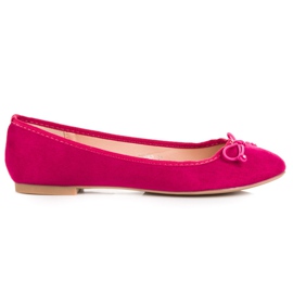 Seastar Balerini fucsia din piele intoarsa roz