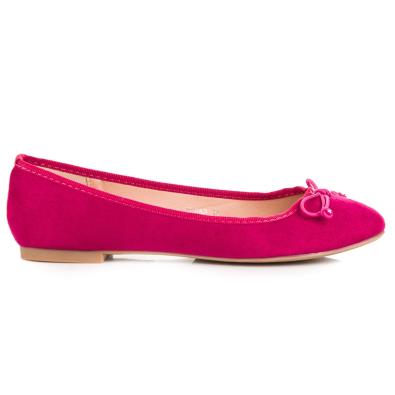 Seastar Balerini fucsia din piele intoarsa roz