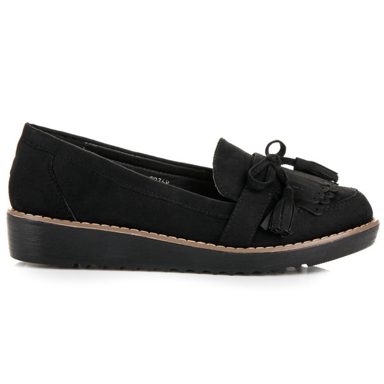 Seastar Mocasini cu franjuri negru