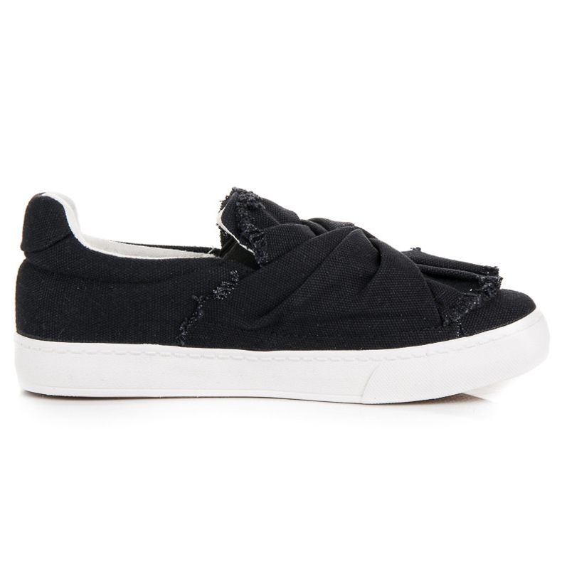 Tenisi slip-on cu fundita negru