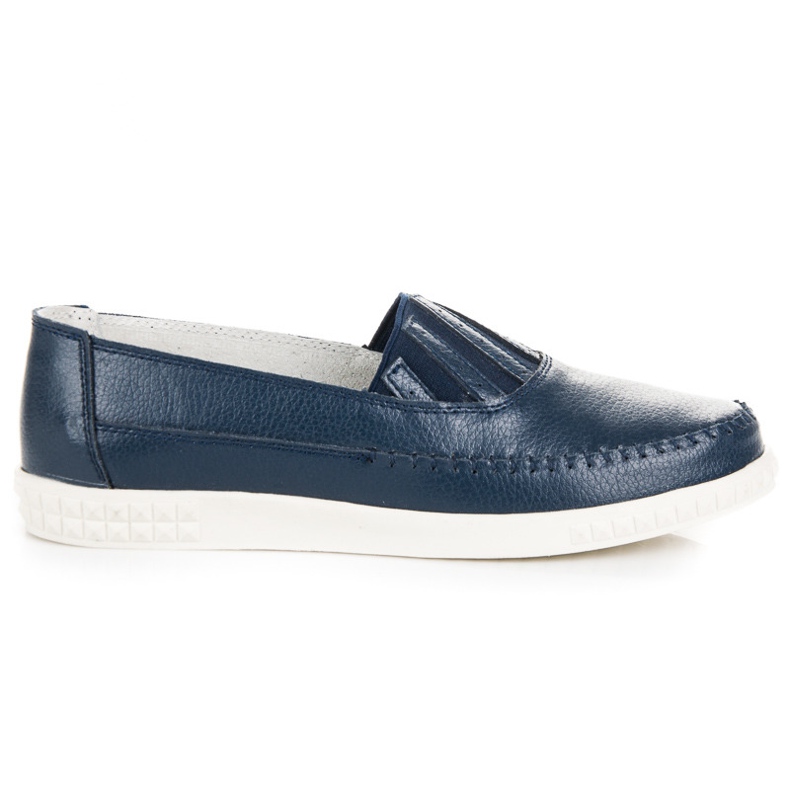 Mocasini slip-on din piele VINCEZA albastru