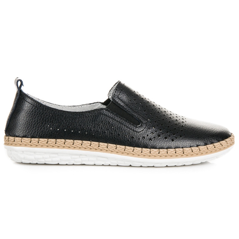 Espadrile din piele VINCEZA negru