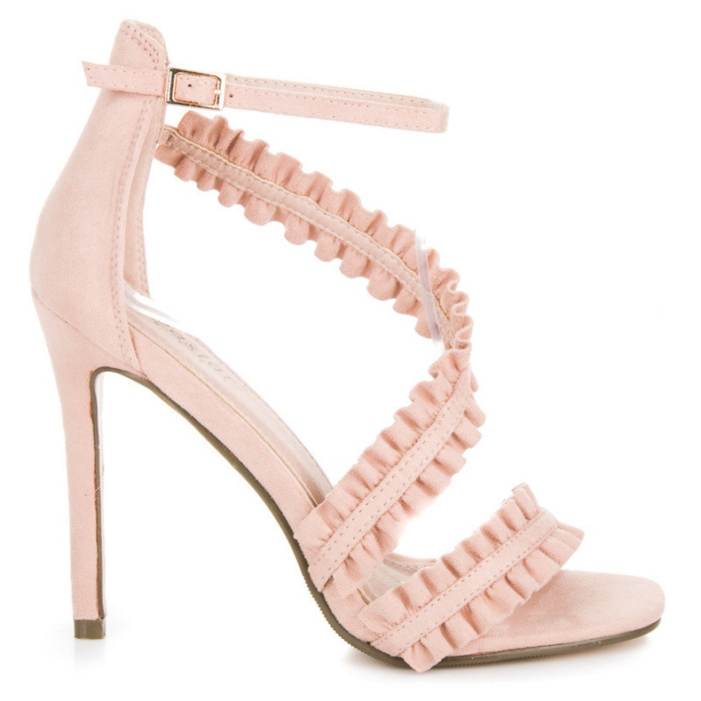 Seastar Sandale Cu Toc Înalt Cu Volant roz