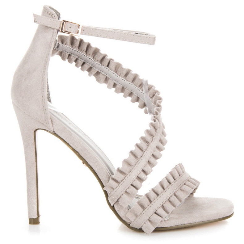 Seastar Sandale Cu Toc Înalt Cu Volant gri