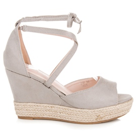 Seastar Espadrile legate pe pană gri