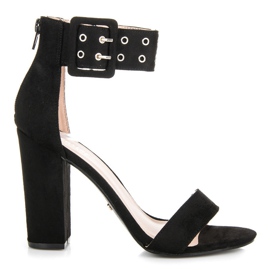 Seastar Sandale rock cu fermoar negru