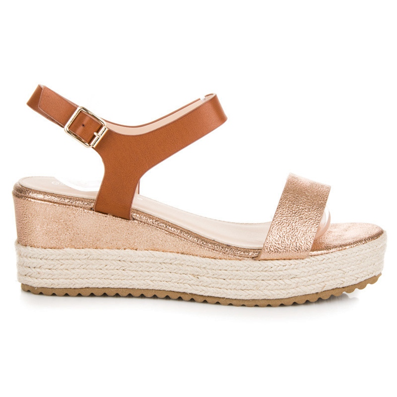 Seastar Sandale espadrile cu pană roz Seastar Sandale espadrile cu pană roz