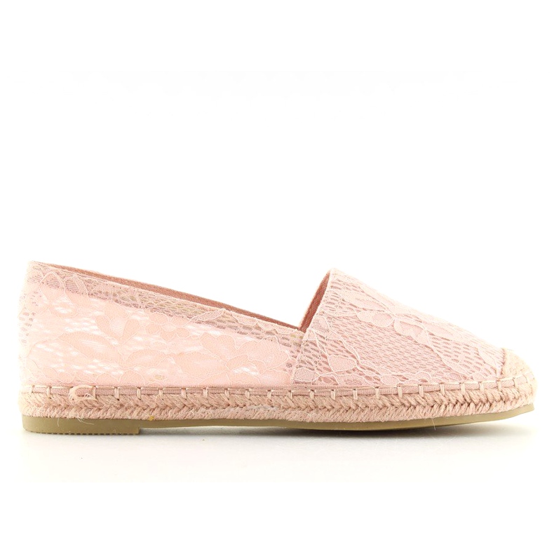 Espadrile din dantelă roz BB15P Roz