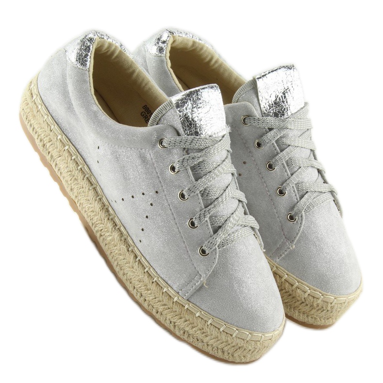 Tenisi espadrile gri BB01P Silvergrey