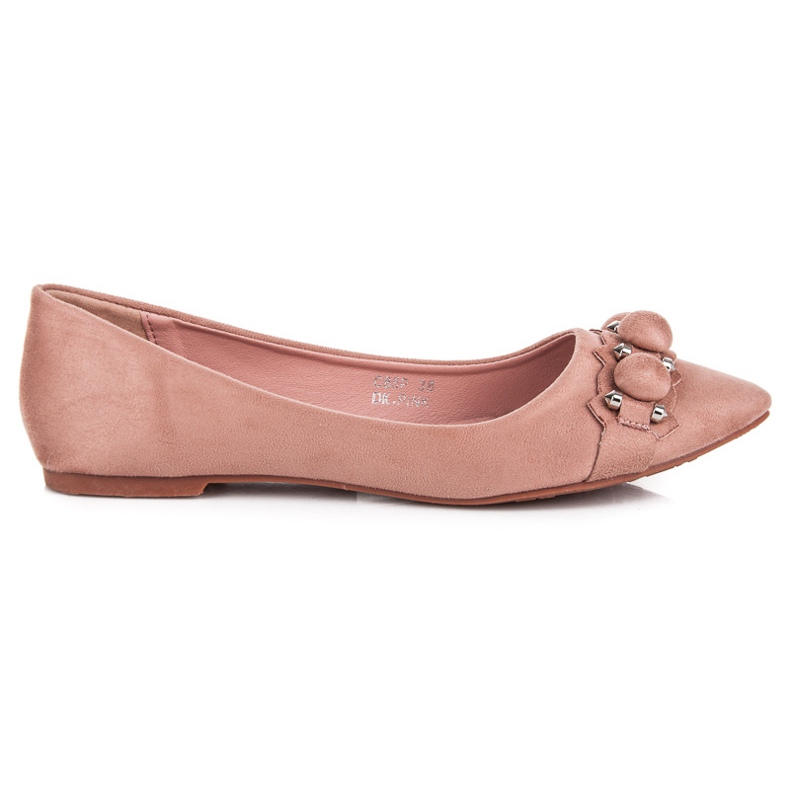 Seastar Suede Ballerina In Spitz roz