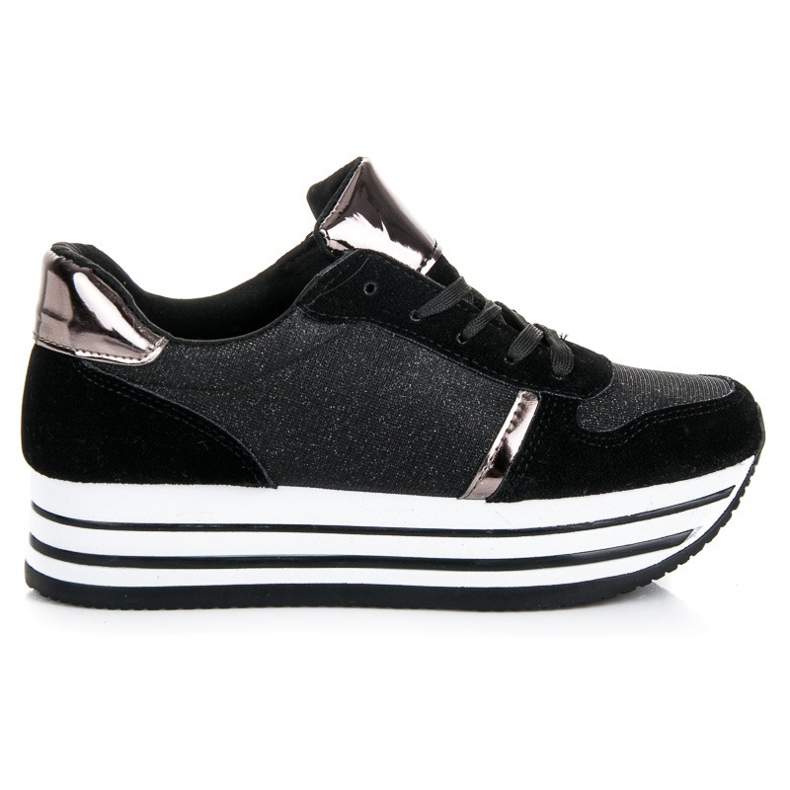 Pantofi sport cu platforma negru