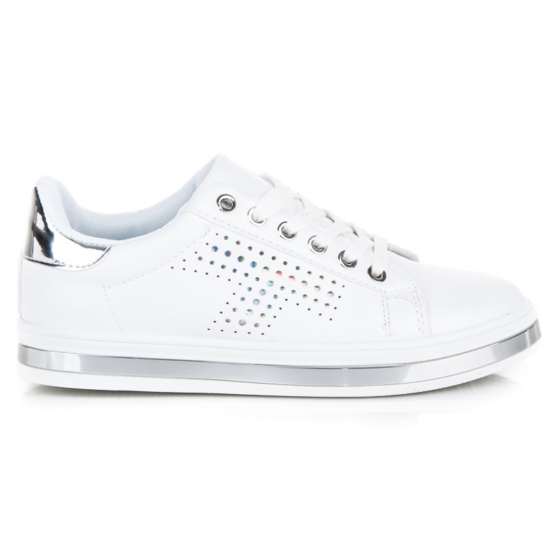 Adidași albi cu hologramă