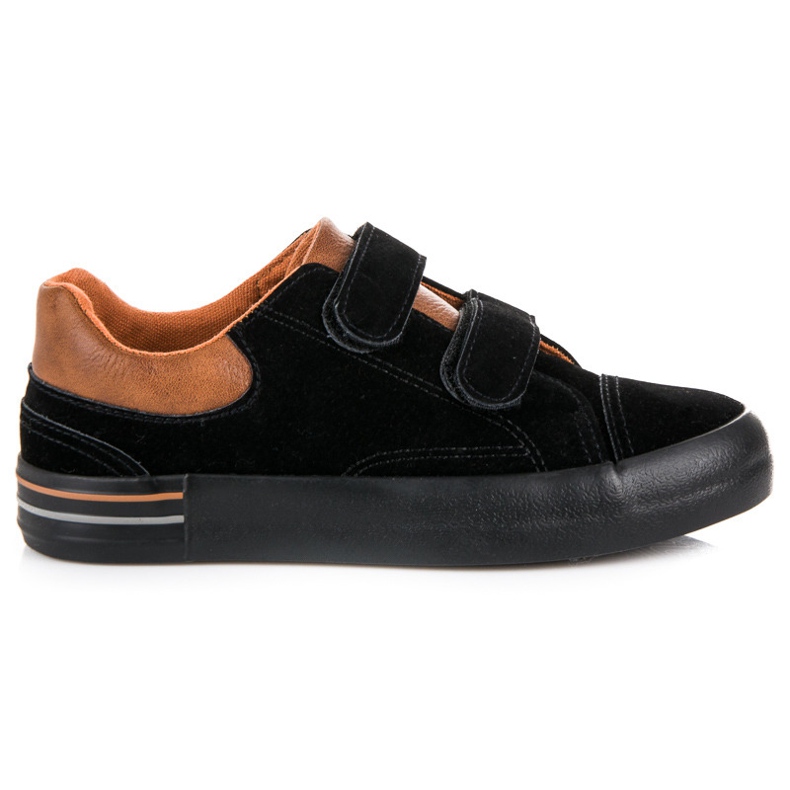 Pantofi de tenis cu Velcro negru maro