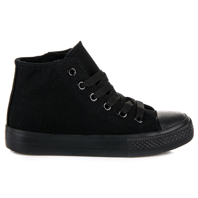 Pantofi sport peste glezna cu fermoar negru Pantofi sport peste glezna cu fermoar negru