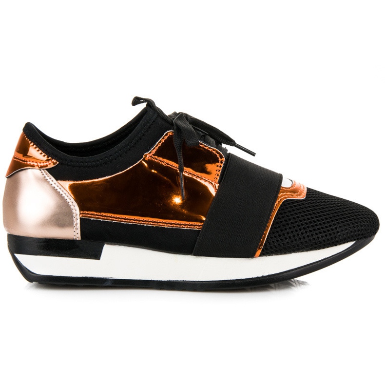 Pantofi sport la modă negru galben