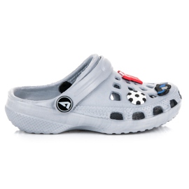 American Club Papuci americani pentru copii gri American Club Papuci americani pentru copii gri