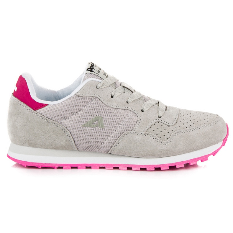 American Club Pantofi sport americani din piele gri