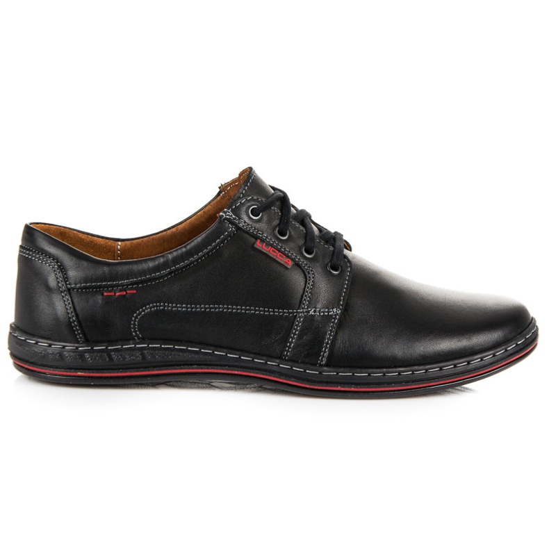 Pantofi lucca casual cu șireturi negru