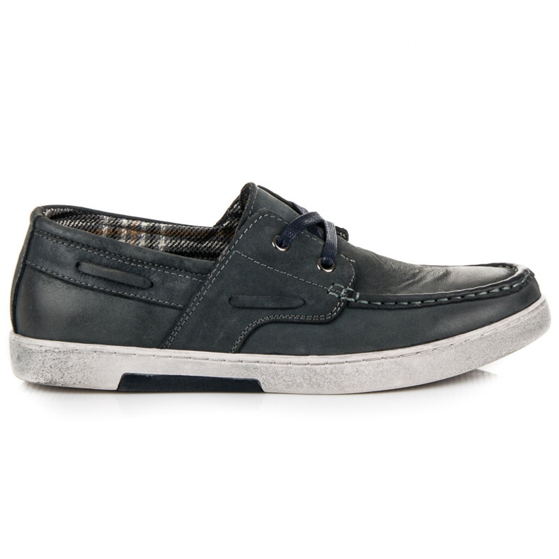 Mocasini din piele New Age gri