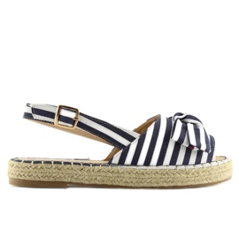Sandale espadrile cu dungi bleumarin albastru marin Sandale espadrile cu dungi bleumarin albastru marin