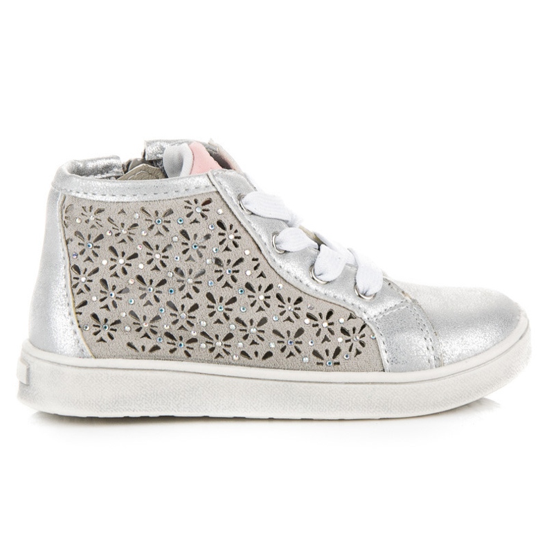 American Club Tenisi ajurati pe fermoar american gri