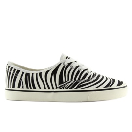 Adidasi K-75 Zebra cu siret negru alb