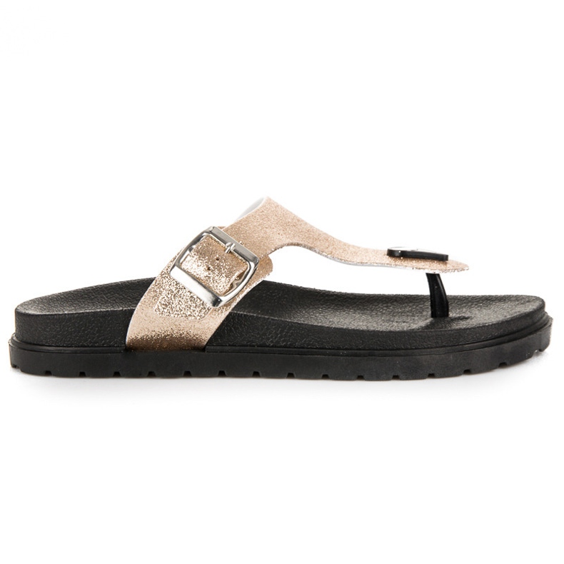 Papuci VINCEZA aurii de aur