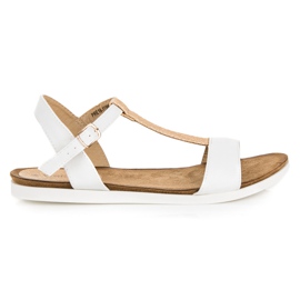 Sandale plate vinceza alb