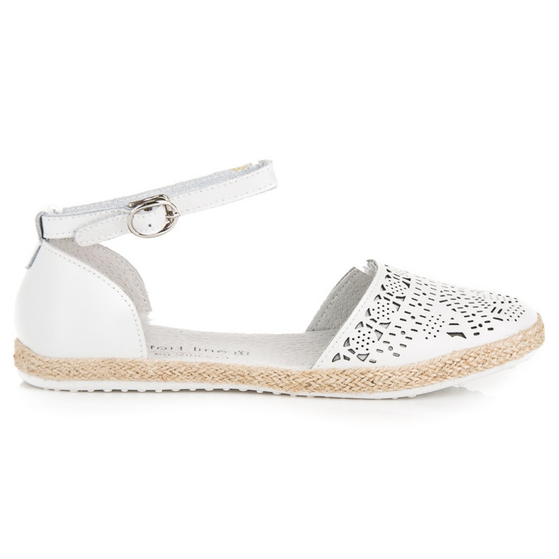 Espadrile din piele sandale vinceza alb