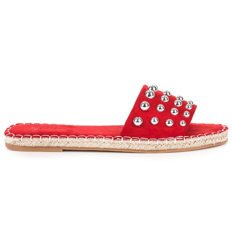 Seastar Flip-flops espadrile din piele intoarsa roșu
