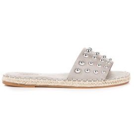 Seastar Flip-flops espadrile din piele intoarsa gri