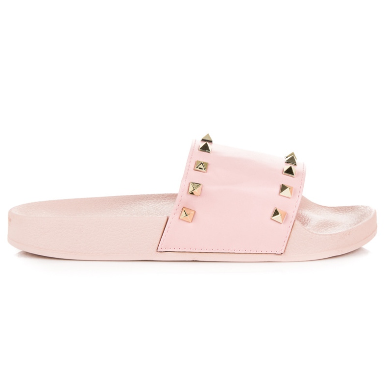 Papuci roz cu strasuri