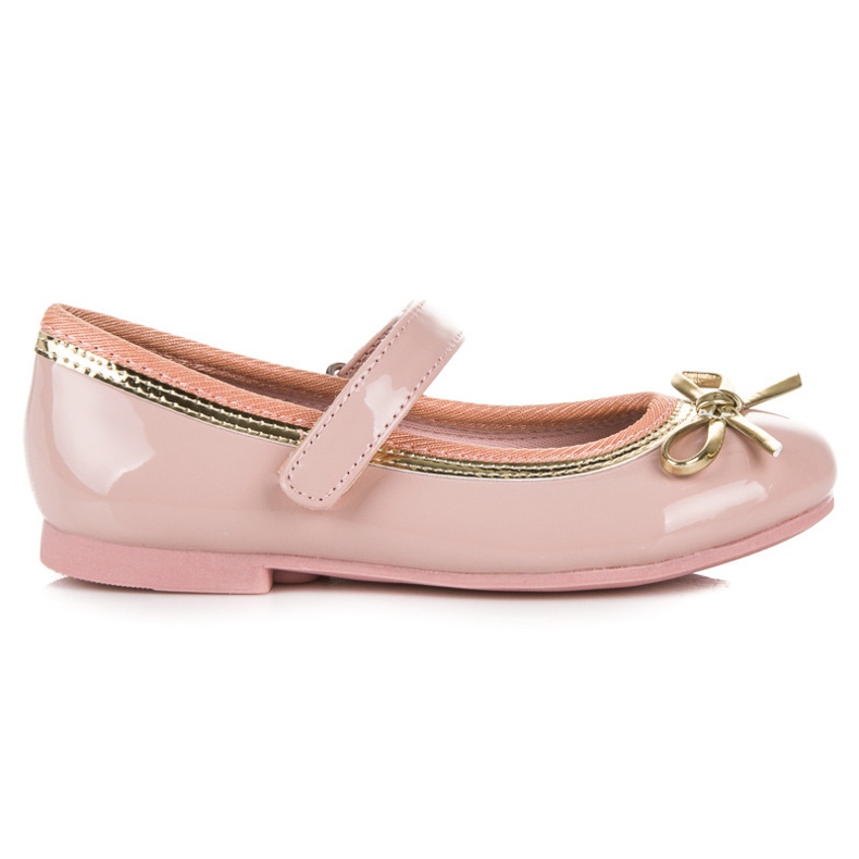 American Club Balerina cu velcro american roz