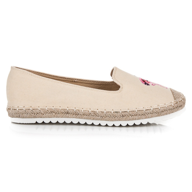 Bestelle Espadrile cu un flamingo maro Bestelle Espadrile cu un flamingo maro