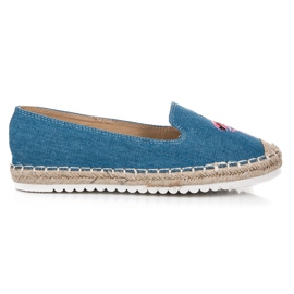 Bestelle Espadrile cu un flamingo albastru Bestelle Espadrile cu un flamingo albastru